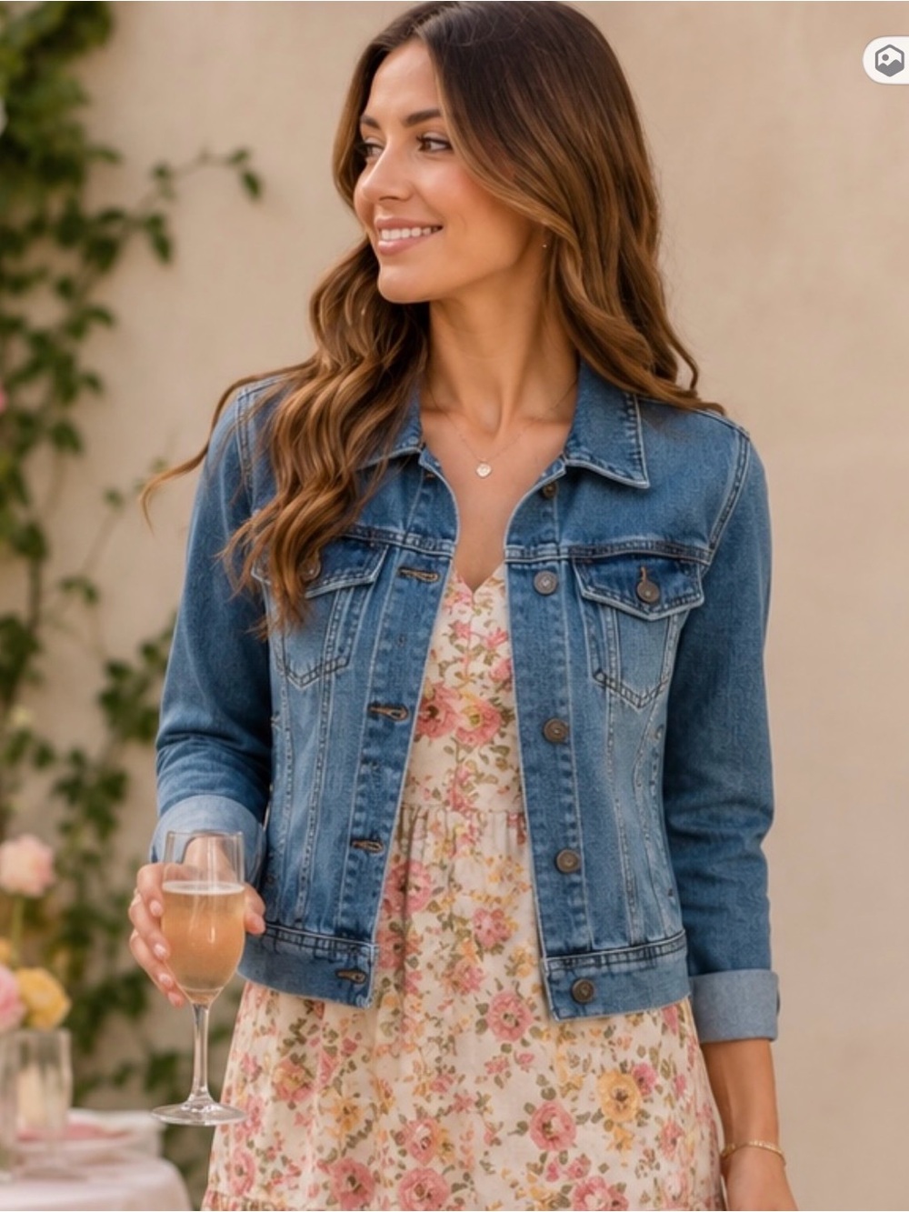 NWT Free People Rumours Classic Blue Denim Jean Jacket in Navy Small S